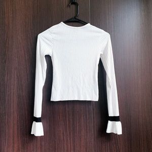 White ribbed long sleeve